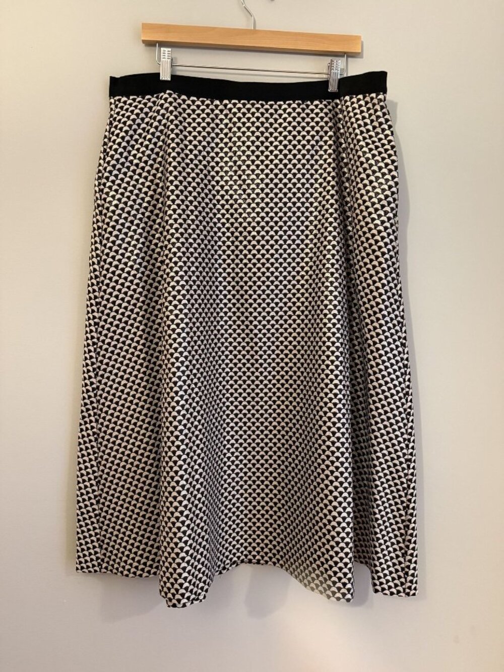 NWT Marina Rinaldi Metallic Geometric Print Midi Skirt Size US 18 [jb]